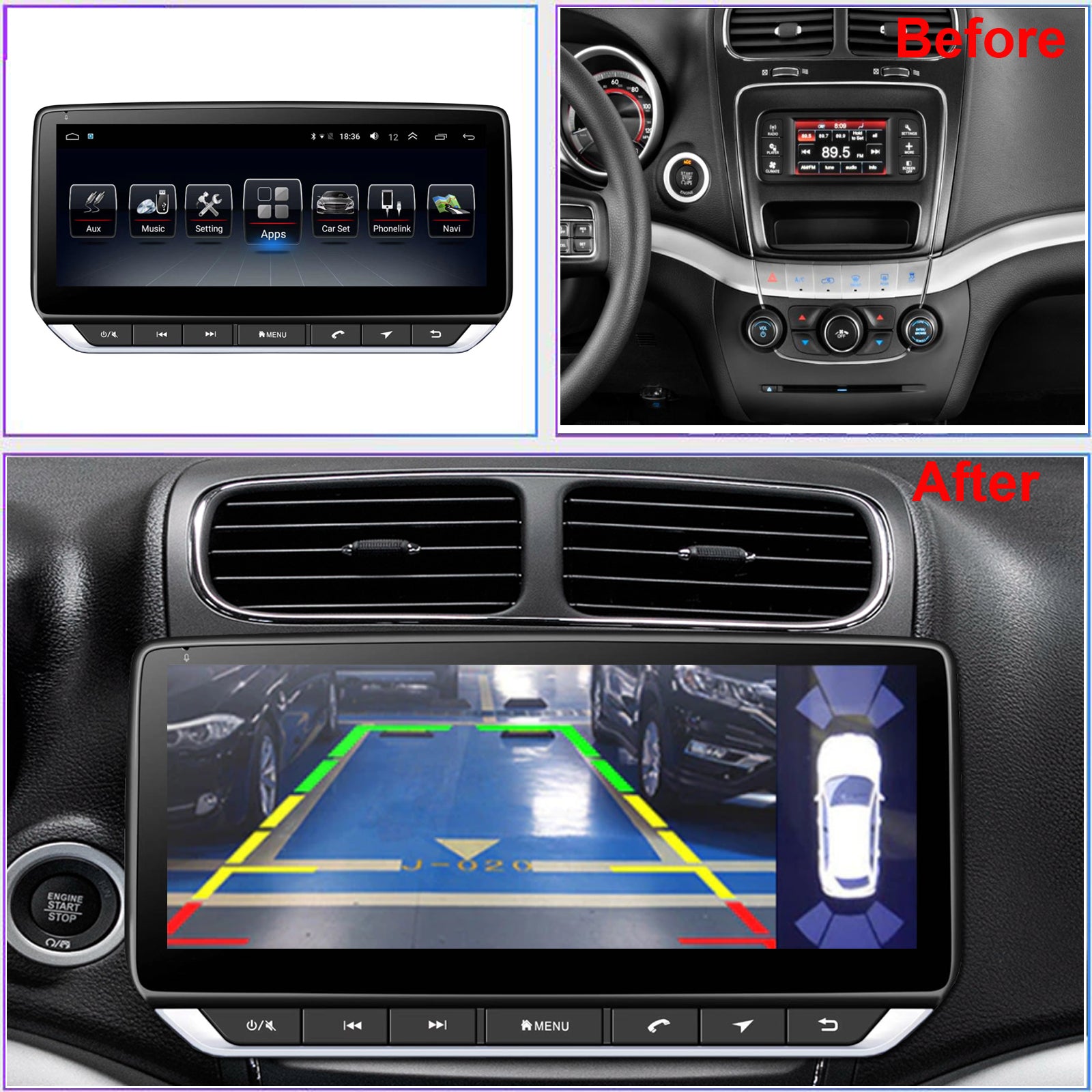 radio Android Dodge Journey car play compatible con modelos 2010 a 2019  llévalo con sistecredito 