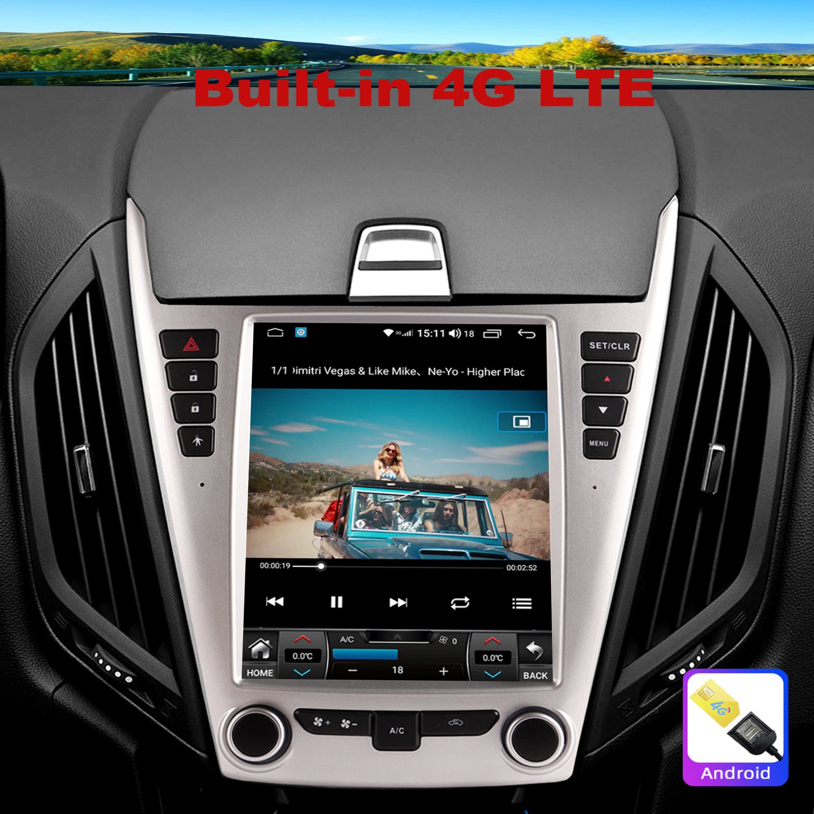 Radio Con Pantalla Android Táctil Gps Wifi 2 Din Auto